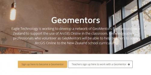 Eagle Technology is working to develop a network of GeoMentors from around New Zealand to support the use of ArcGIS Online in the classroom. Knowledgeable GIS professionals who volunteer as GeoMentors will be able to help teachers to apply ArcGIS Online to the New Zealand school curriculum. 