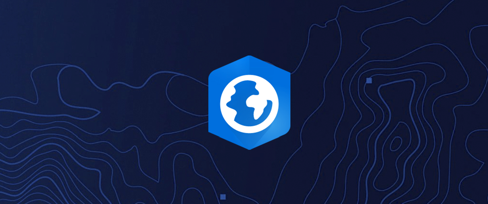 ArcGIS globe icon.