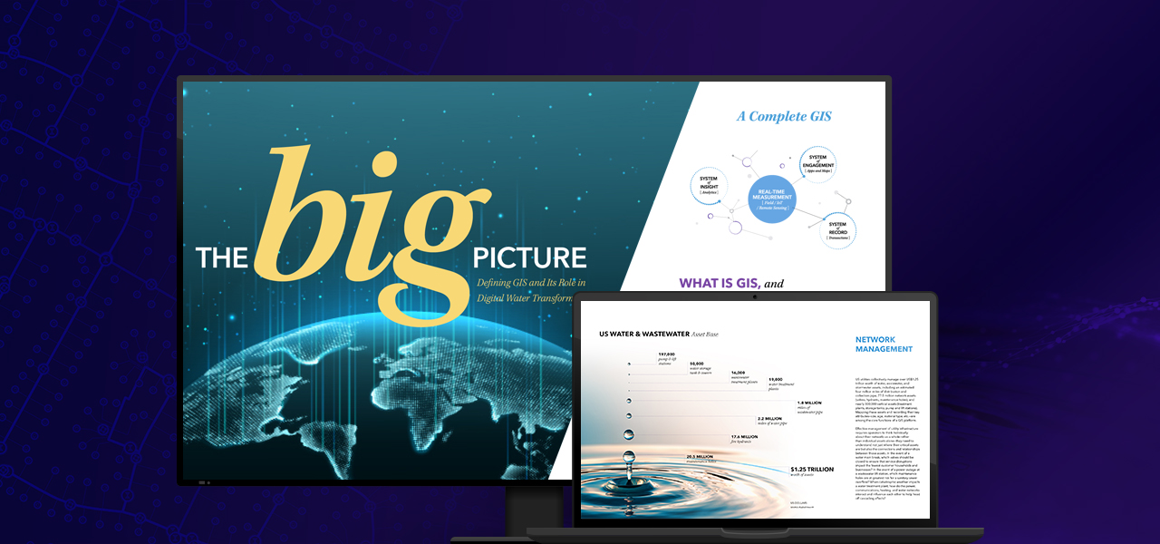 ArcGIS content displayed across desktop and laptop screens.