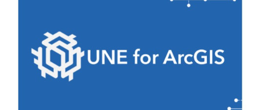 UNE for ArcGIS logo.