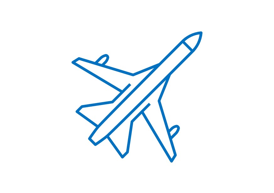 Jet plane icon.