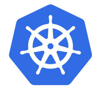 Kubernetes logo.